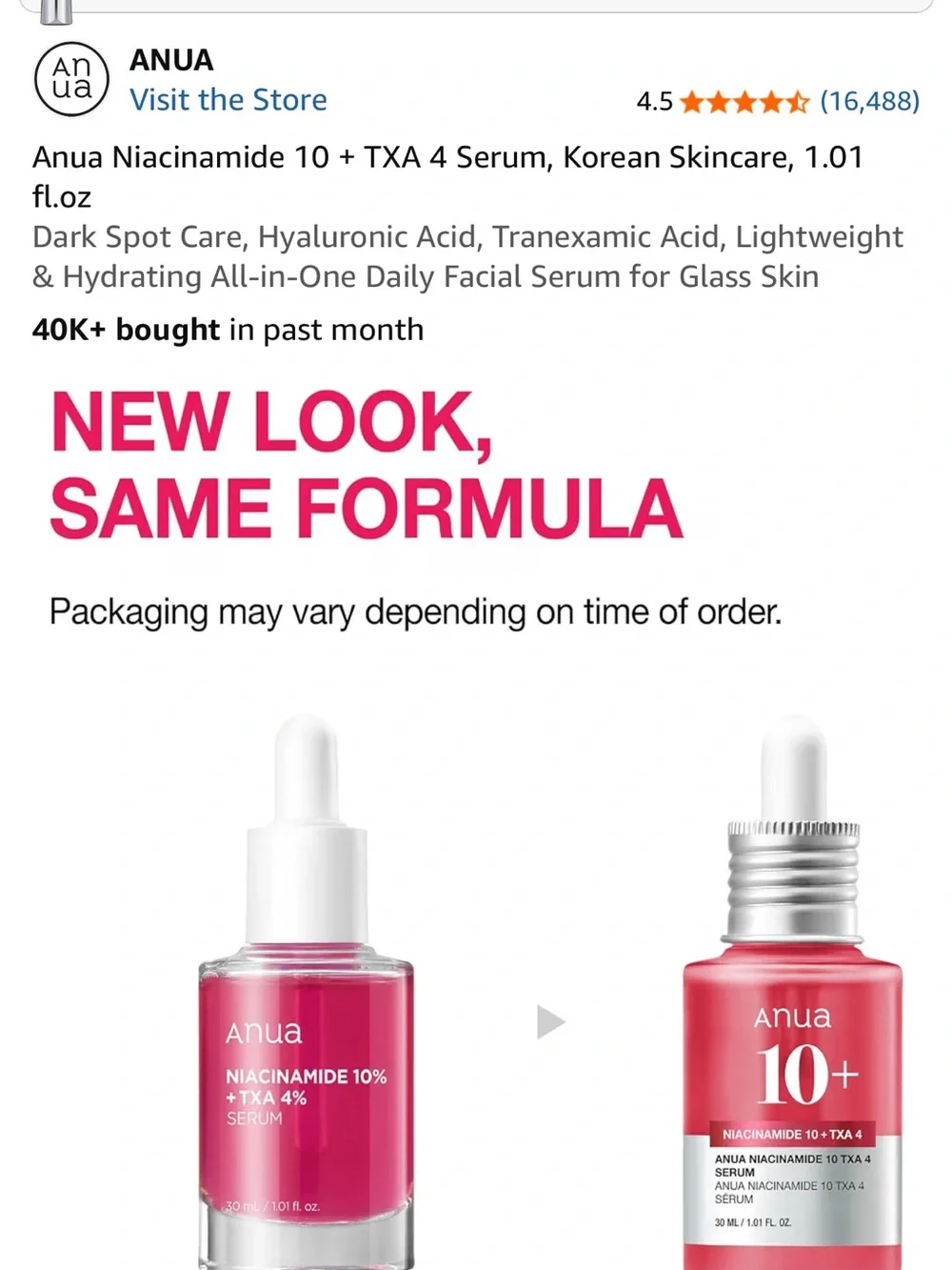 Anua 10+ Niacinamide Serum - Pink